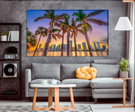 Miami Wall Art Miami Canvas Miami Wall Decor Miami Home Decor Etsy