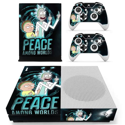 Rick And Morty Decal Xbox One S Console And 2 Controllers