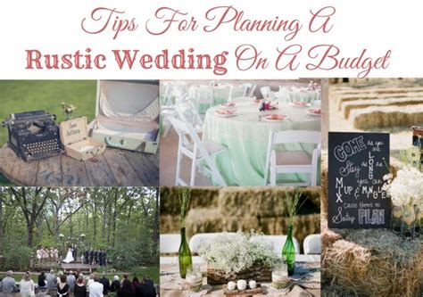 How to plan your wedding on a budget. Tips For Planning A Rustic Wedding On A Budget - Rustic ...