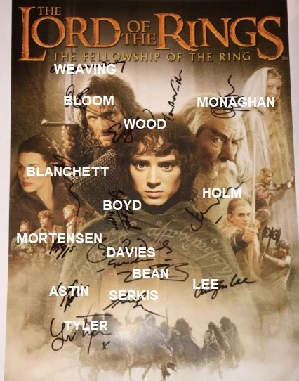 I will treasure it always. Lord of the Rings Signed and Framed Cast Poster - GetBidding