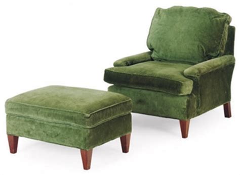 Included is a matching ottoman and a sheep motif throw pillow. A GREEN VELVET-UPHOLSTERED CLUB CHAIR AND OTTOMAN, , 20TH ...