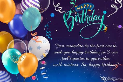 Choose from hundreds of greeting celebrate each year of someone's life with a customized diy card. Free Happy Birthday Card With Color Balloons