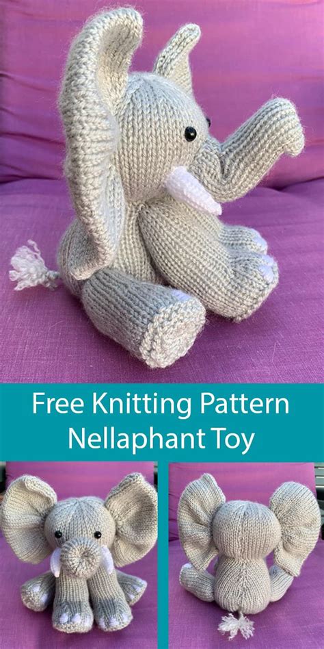 Over 100 free crocheted flowers patterns. Free Knitting Pattern for Nellaphant Elephant Toy # ...