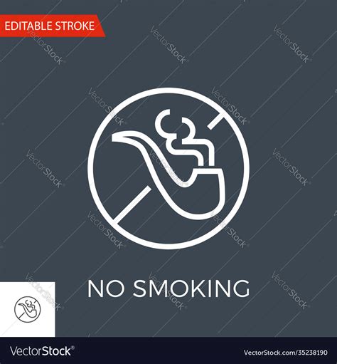 No Smoking Icon Royalty Free Vector Image Vectorstock