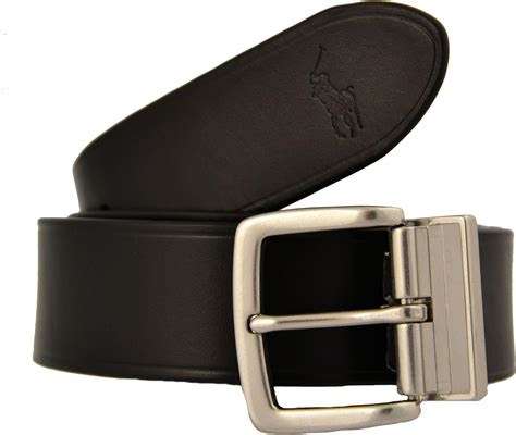 Polo Ralph Lauren Mens Reversible Leather Belt Black 38