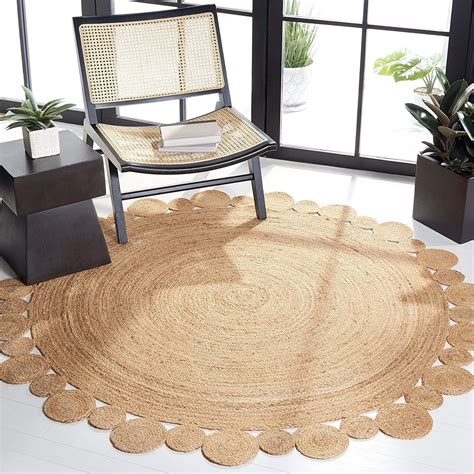 Art Avenue Round Shape Braided Rug Floor Rug Mat Cotton Home Decor Rug