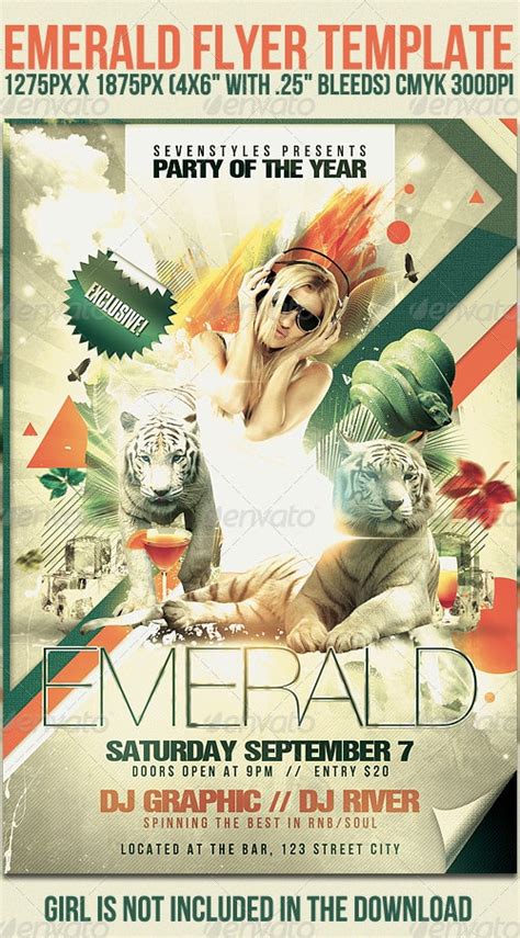 Emerald Flyer Template By Sevenstyles Graphicriver