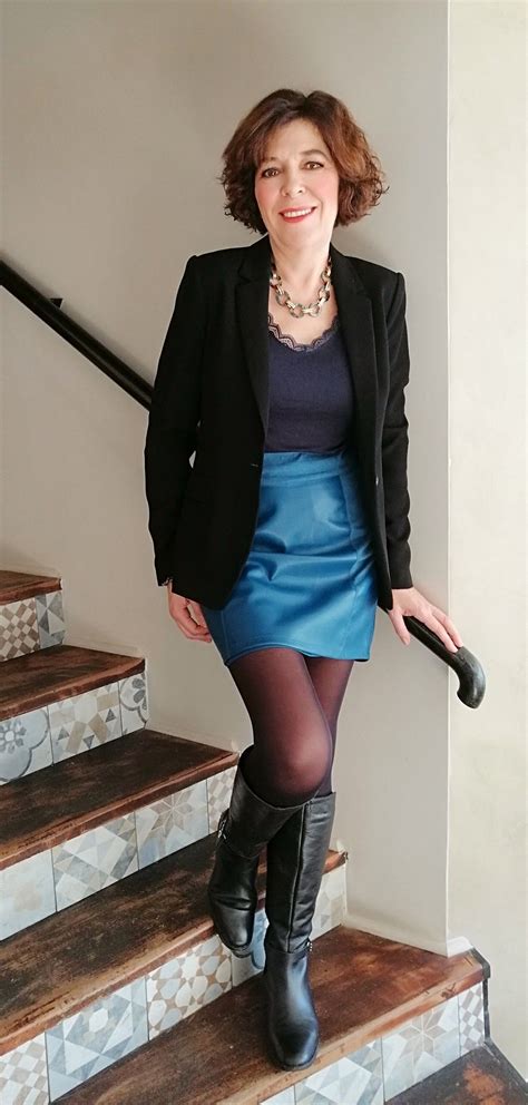 Tight Skirt Fashion Over 50 Black Boots Leather Skirt 50 Tights Skirts Reference Hope