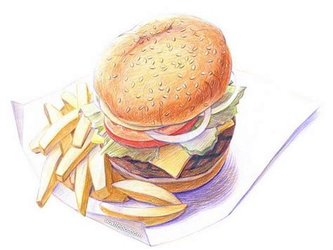 Download this free vector about realistic drawing food card collection, and discover more than 13 million professional graphic resources on freepik. drawings+of+food | ... food pictures, Colored Pencil ...
