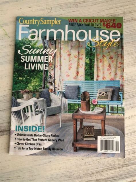 Country Sampler Farmhouse Style Magazine Summer 2020 Ebay