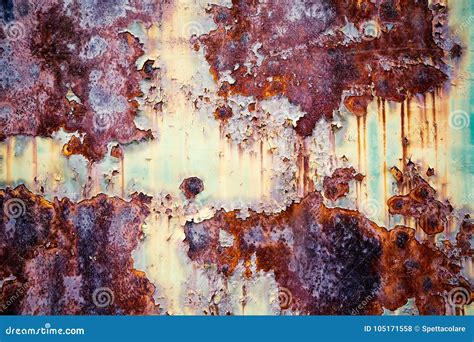 Texture Of Rusty Metal With Peeling Paint 3 Stock Photo Image Of
