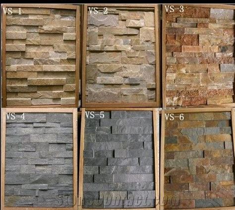 Natural Exterior Decorative Wall Stone Types Of Natural Slate Stones