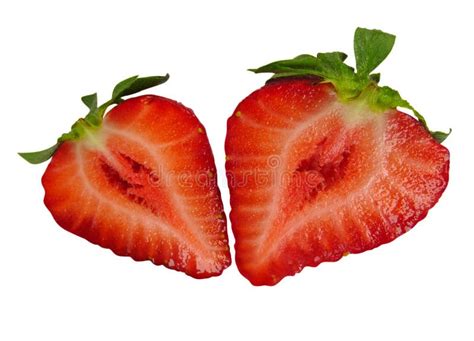 Halves Of A Strawberry Stock Photo Image Of Garden Heart 41131790