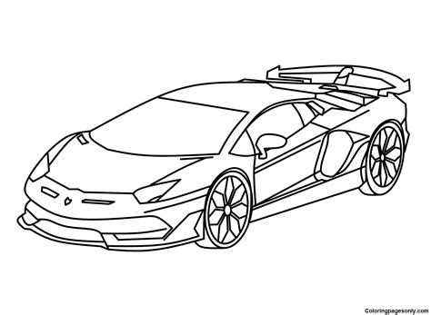 Lamborghini To Print Coloring Page Free Printable Coloring Pages