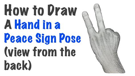 How To Draw A Peace 2 Hand Pose Art