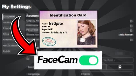 Using A Fake Id To Get Roblox Facecam Youtube