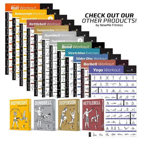 Vol 1 2 Bodyweight Exercise Poster 2 Pack Laminated Total Body Workout Personal Trainer