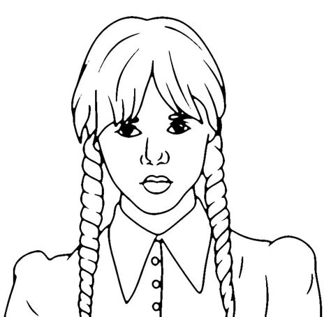 Cool Wednesday Addams Coloring Page Download Print Or Color Online