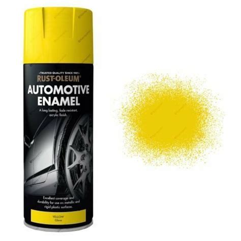 Rust Oleum Yellow Gloss Enamel Spray Paint 400ml Automotive Sprayster