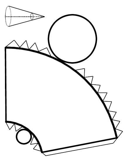 Cómo hacer un cono truncado 7 pasos Figuras geometricas para armar