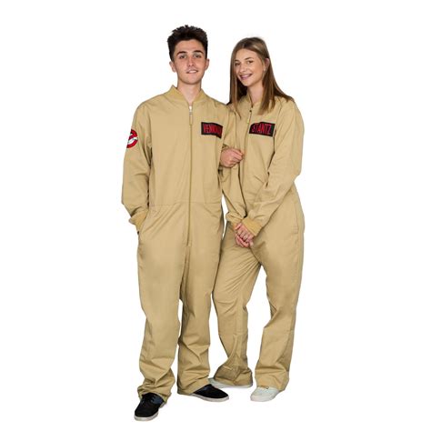 Ghostbusters Adult Costume Zip Up Jumpsuit With 4 Attachable Patches