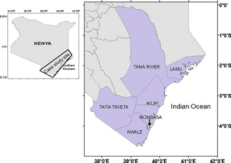 Kenya location map copy.png 545 × 600; Map of coast region of Kenya, covering the six coastal counties.... | Download Scientific Diagram