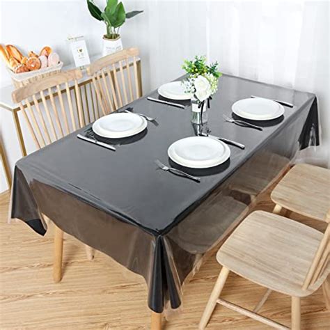 Obstal Clear Plastic Tablecloth 54 X 78 Inch 100 Waterproof Oil Proof