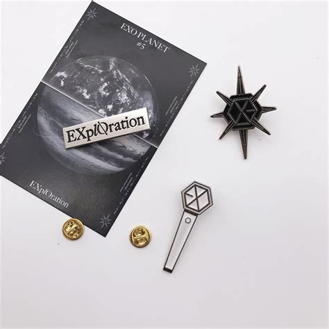 Youpop Kpop Exo Planet Exploration Album Brooch Light Stick Pins K Pop Alloy Lightstick Badge