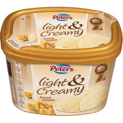 Peters Light And Creamy French Vanilla Ice Cream 18l Woolworths