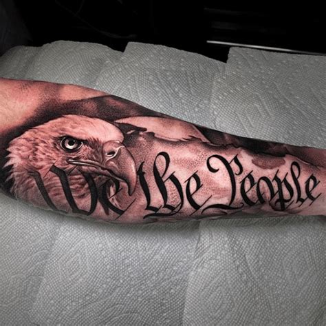 25 We The People Tattoo Design Ideas For Patriots Military Sleeve