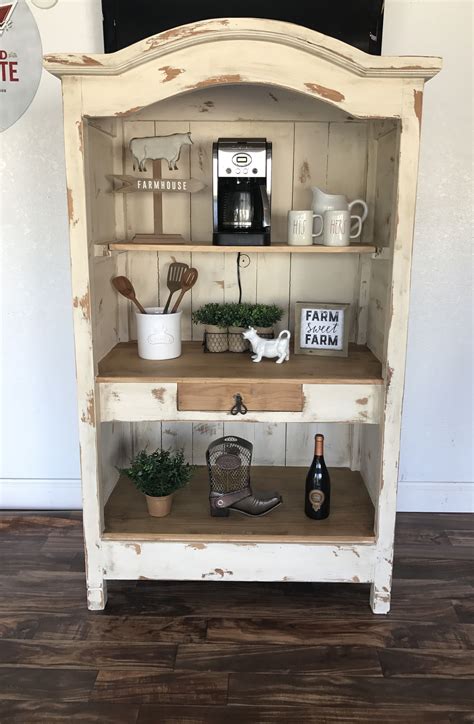 Rustic Farmhouse Coffee Bar Repurposed Coffee Bars In Kitchen Home