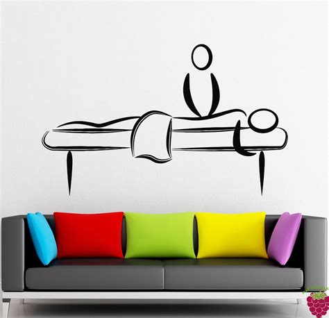 wall stickers vinyl decal massage relaxation relax spa beauty salon z1127 massage room decor