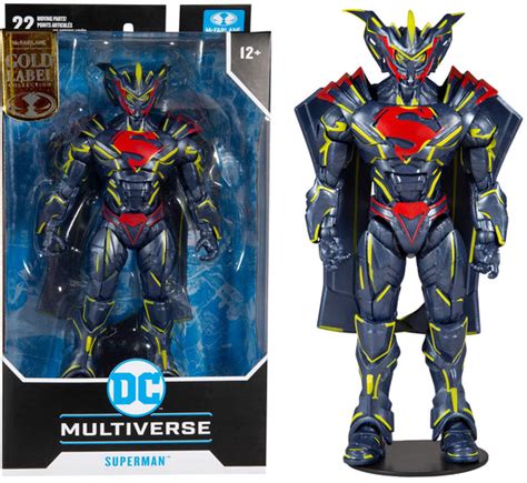 Dc Multiverse Superman Energized Unchained Armor Gold Label 7 Inch