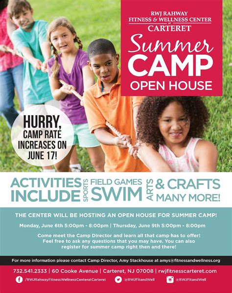 Carteret Summer Camp Open House Registration Nights Monday June 6