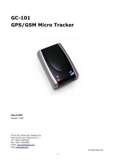 Gc 101 Gpsgsm Micro Tracker Electrongps