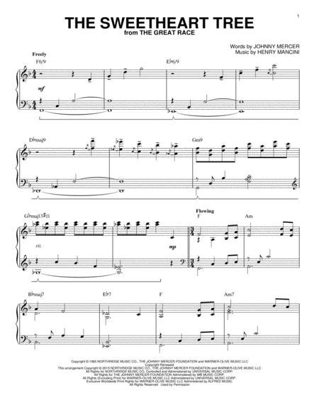 The Sweetheart Tree Jazz Version Arr Brent Edstrom By Henry Mancini Henry Mancini Digital