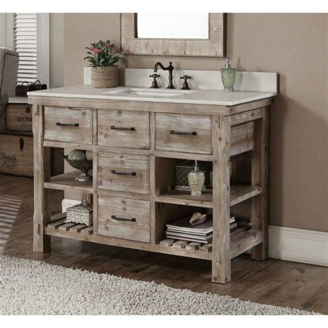 Awesome Picture Of Popular White Farmhouse Bathroom Vanities Ideas