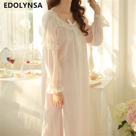 New Arrivals Vintage Nightgowns Sleepshirts Sexy Home Dress Lace