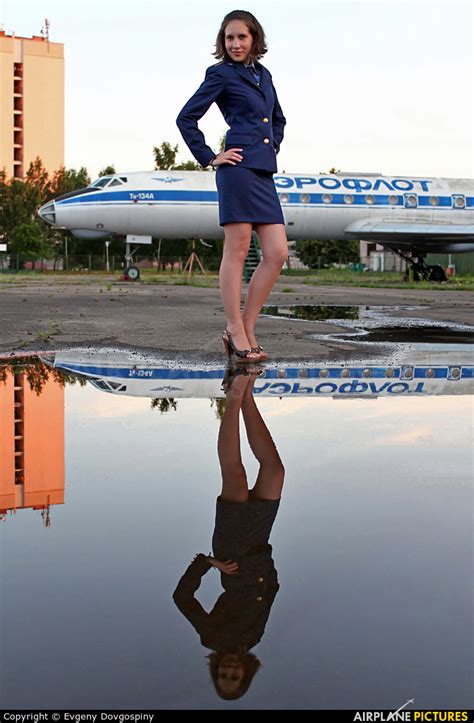 Aviation Glamour Aviation Glamour Model At Off Airport Belarus