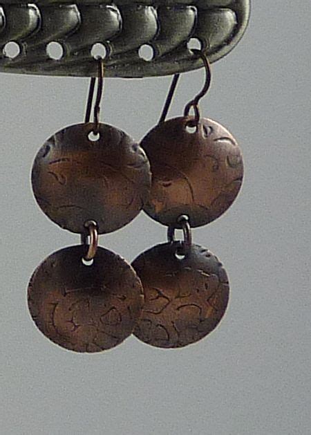 Etched Copper Earrings Brass Jewelry My Jewellery Etched Copper