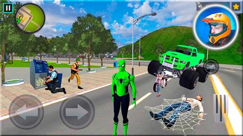Spider Rope Hero Ninja Gangster Crime Vegas City Gameplay Android Youtube