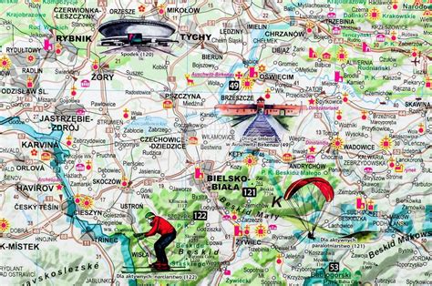 Polska 1685 000 Atrakcje Turystyczne Polski Dwustronna Mapa ścienna