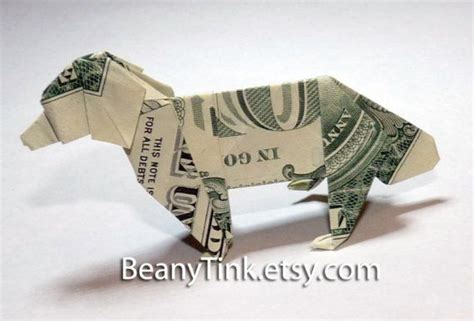 Dollar Origami Retreiver Dog By Beanytink Dollar Origami Dollar Bill