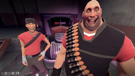 Scout And Heavy By Jhonyhebert On Deviantart