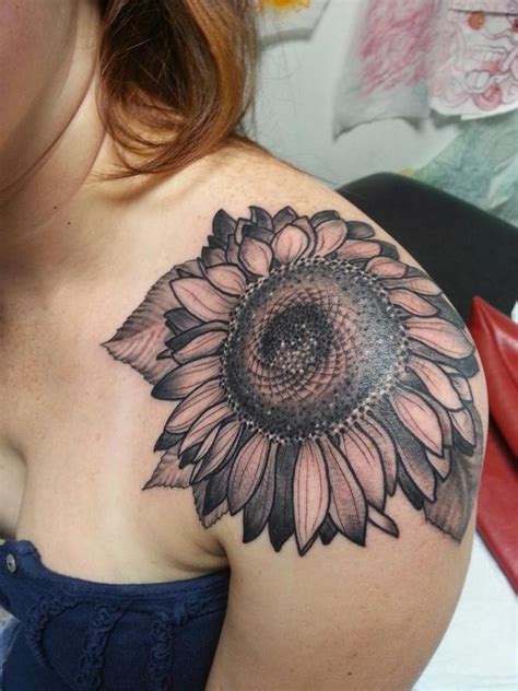 Without color, as a picture or chart: Sunflower Shoulder Tattoo Designs, Ideas and Meaning ...