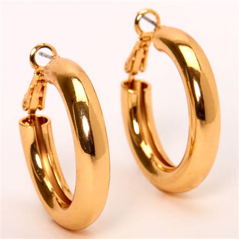 Gold 30mm Tube Hoop Earrings Icing Us