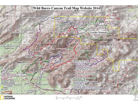 Tortolita Mountains Trail Map From Marana Park And Recreation