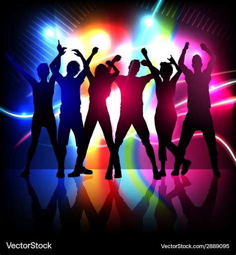 Silhouettes Of Party People Dancing Royalty Free Vector