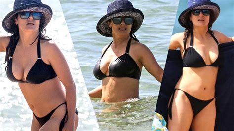 Natural Beauty Salma Hayek Sizzles In A Bikini While Vacationing With