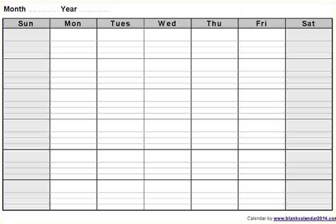 Blank Mon Fri Monthly Example Calendar Printable